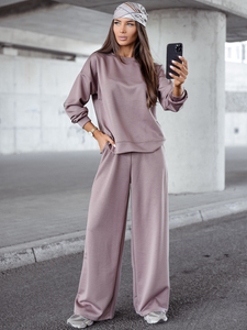 Chándal de dos piezas con cremallera para mujer color mantequilla capuchino Bolf 821111