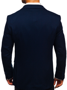 Hombre Blazer elegante Azul oscuro Bolf 02