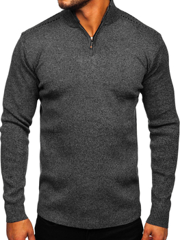 Jersey con cuello alto para hombre color negro Bolf S8279