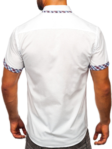 Camisa de manga corta para hombre blanco Bolf 6540