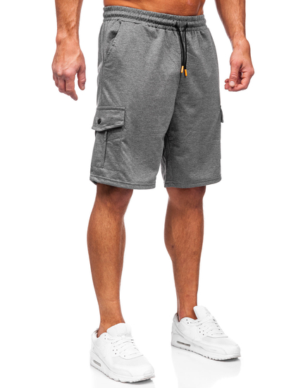 Pantalón corto de chándal cargo para hombre grafito Bolf 8K218