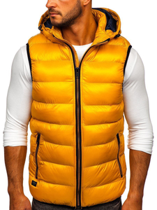 Chaleco acolchado con capucha para hombre amarillo Bolf 6506