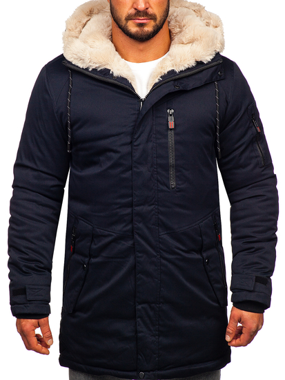 Chaqueta parka de invierno para hombre azul oscuroBolf 22M39