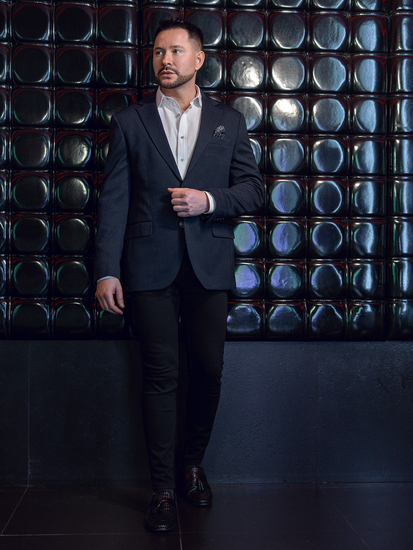 Americana casual de hombre azul tinta Bolf 24401-1