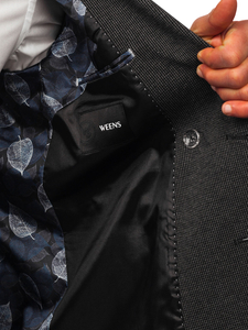 Hombre Chaqueta de traje elegante cruzada Antracita Bolf 007