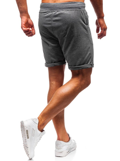 Pantalón corto de chándal para hombre grafitowe Bolf B1001