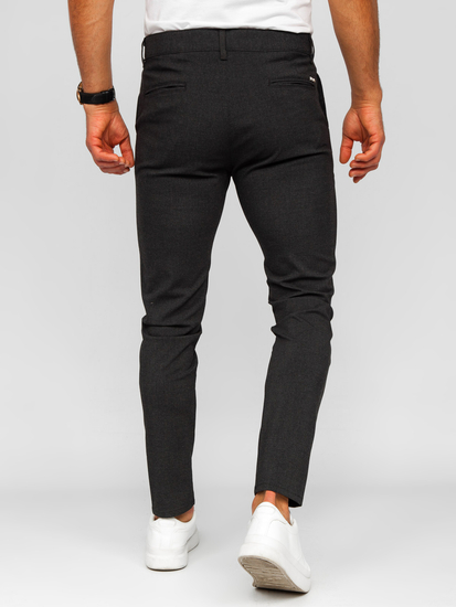 Pantalón de etiqueta de tela para hombre grafito Bolf 184191