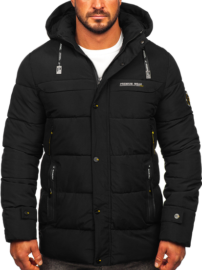 Chaqueta acolchada de invierno para hombre negro Bolf 22M58