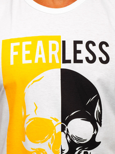 Camiseta estampada sin mangas color blanco Bolf 14819