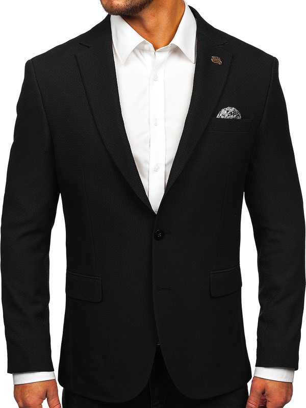 Hombre Blazer elegante Negro Bolf 025