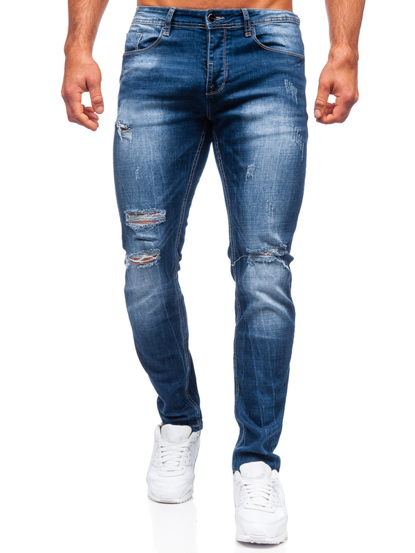 Pantalón vaquero regular fit para hombre azul oscuro Bolf MP002B