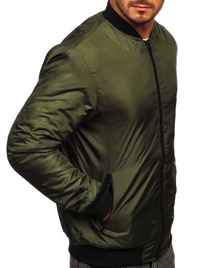 Chaqueta bomber de entretiempo para hombre color verde Bolf AK95