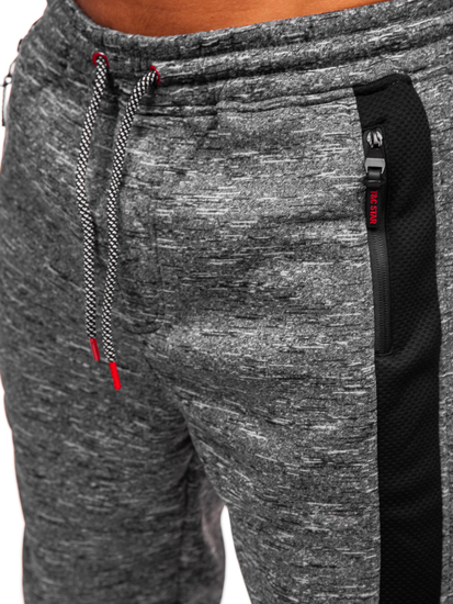 Pantalón forrado de chándal jogger para hombre antracita Bolf Q1201
