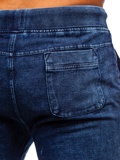 Pantalón corto vaquero para hombre azul oscuro Bolf EX02