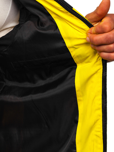 Chaleco acolchado con capucha para hombre amarillo Bolf 1189