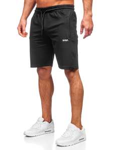 Pantalón corto de chándal para hombre negro Bolf 192523