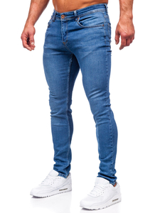 Pantalón vaquero regular fit para hombre azul oscuro Bolf 3434