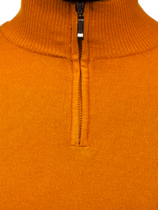Suéter con cuello alto para hombre color camel Bolf YY08