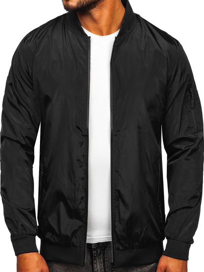 Chaqueta de entretiempo para hombre color negro y rojo Bolf W3908