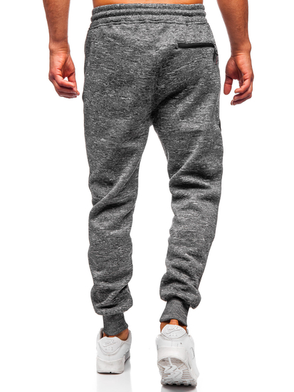 Pantalón forrado de chándal jogger para hombre antracita Bolf Q1201