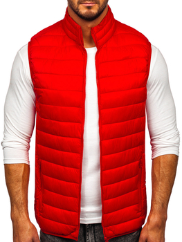 Chaleco acolchado sin capucha para hombre rojo Bolf LY32