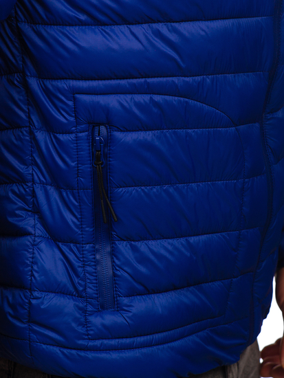 Chaqueta acolchada de entretiempo para hombre color azul oscuro Bolf 13007