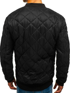 Chaqueta bomber de entretiempo para hombre negra Bolf AK76-A