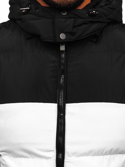 Chaleco acolchado con capucha para hombre blanco Bolf 1189