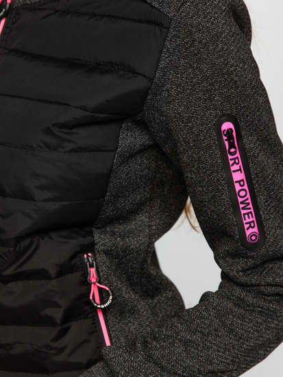 Sudadera con capucha para mujer color negro Bolf KSW4001A1