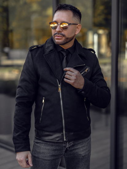 Chaqueta ramonera de invierno para hombre negro 79M15501A
