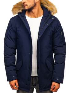 Chaqueta de invierno parka para hombre azul oscuro Bolf 1972