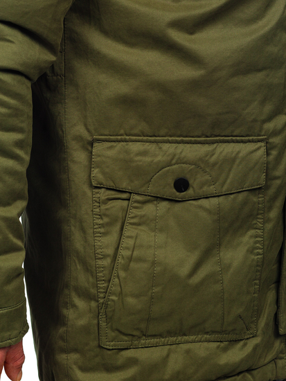 Chaqueta de invierno parka para hombre verde Bolf 1794