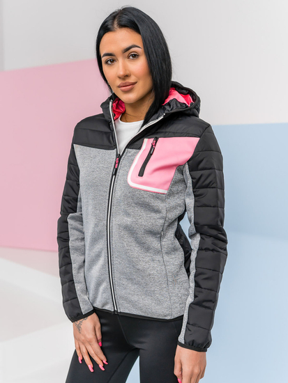 Sudadera con capucha para mujer negra Bolf KSW4006