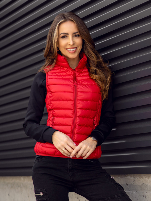 Chaleco acolchado para mujer rojo Bolf B2705A