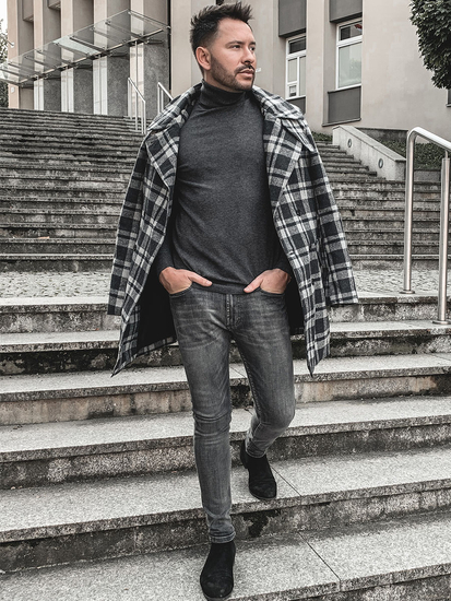 Abrigo de invierno para hombre gris Bolf 1115