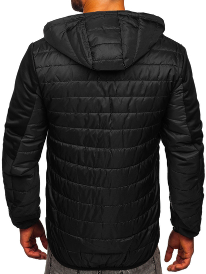 Chaqueta acolchada de entretiempo para hombre color negro Bolf M10006