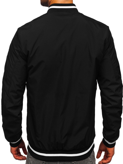 Chaqueta bomber de entretiempo para hombre negro Bolf 84M3034