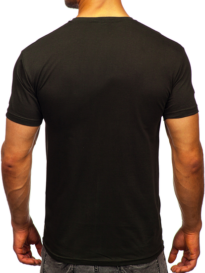 Camiseta lisa de algodón color caqui para hombre Bolf 192397