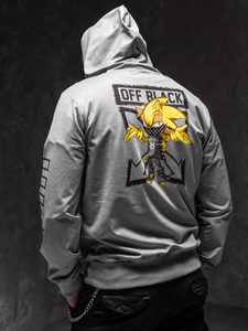 Sudadera con capucha e impresión para hombre gris Bolf HM611A1