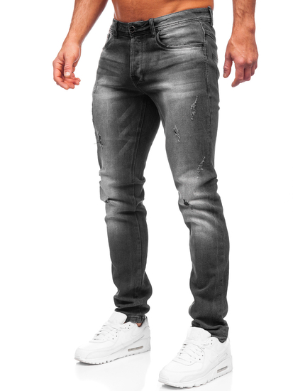 Pantalón vaquero regular fit para hombre negro  Bolf MP008N