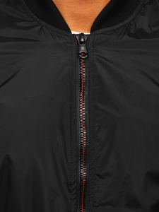 Chaqueta bomber de entretiempo para hombre negro Bolf 7116