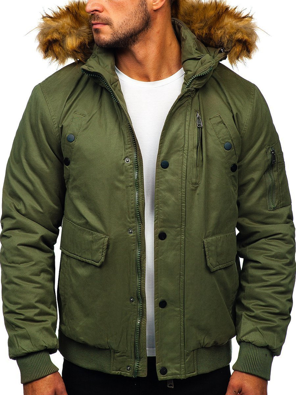 Chaqueta de invierno para hombre verde Bolf 1778