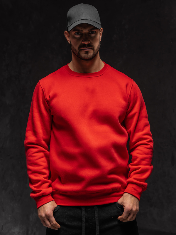 Sudadera sin capucha para hombre rojo Bolf 2001A1
