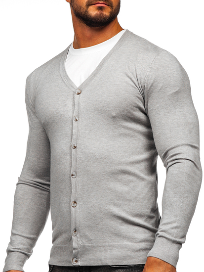 Cárdigan abierto para hombre gris Bolf MM6006