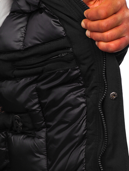 Chaqueta parka de invierno para hombre negro Bolf 5M713