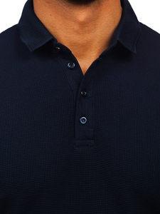 Camiseta polo de manga corta para hombre Azul tinta Bolf 2004