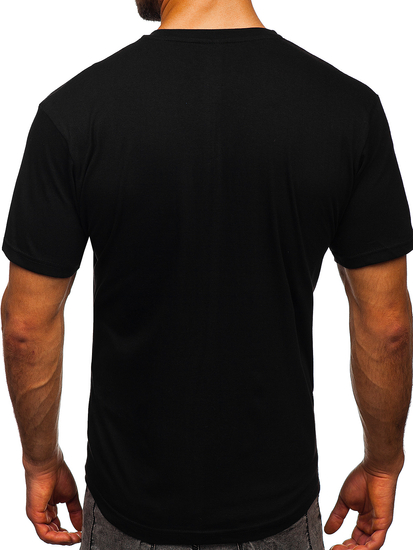 Camiseta negra de hombre con estampado Bolf 2098