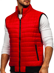 Chaleco acolchado para hombre color rojo Bolf MY77