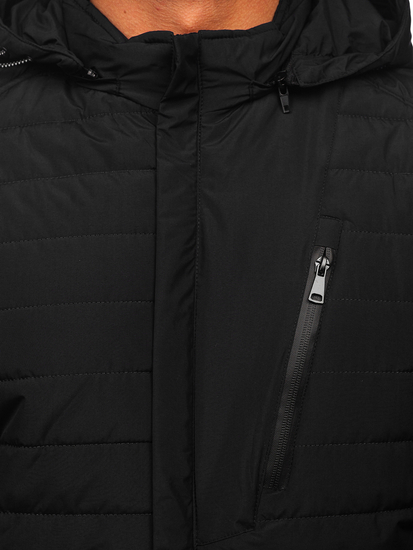 Chaqueta acolchada de entretiempo para hombre negro Bolf 22M305