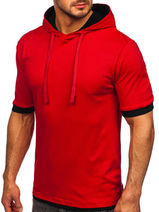 Camiseta sin estampado para hombre color rojo Bolf 08